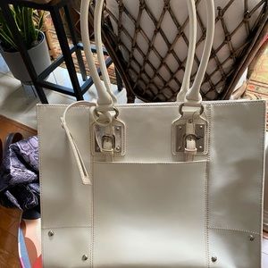 Wilson’s Leather Off White Executive Tote